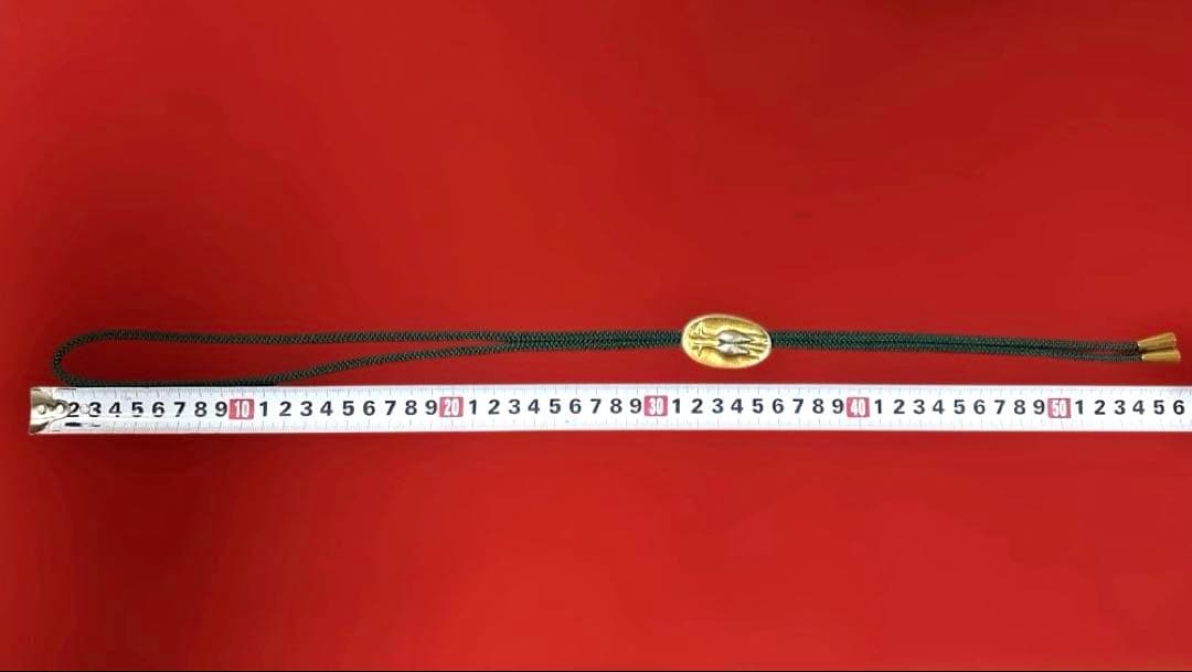 G-18 純銀刻印 ループタイ 帖佐美行 『双鶴』　装飾品　雑貨　美術品　工芸品