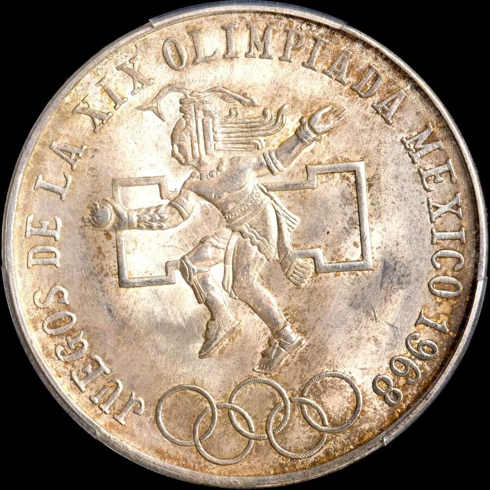 ⭐️【PCGS】1968-Mo メキシコ 25ペソ銀貨 Olympic