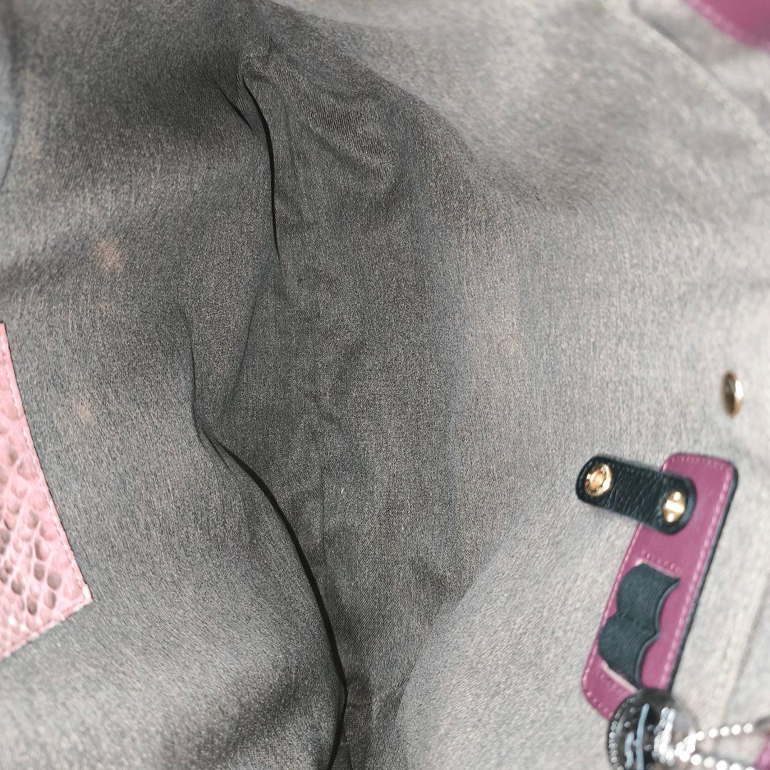 【希少 WEL公認】ダイヤモンドパイソン ハンドバッグ ピンク A4 鍵付