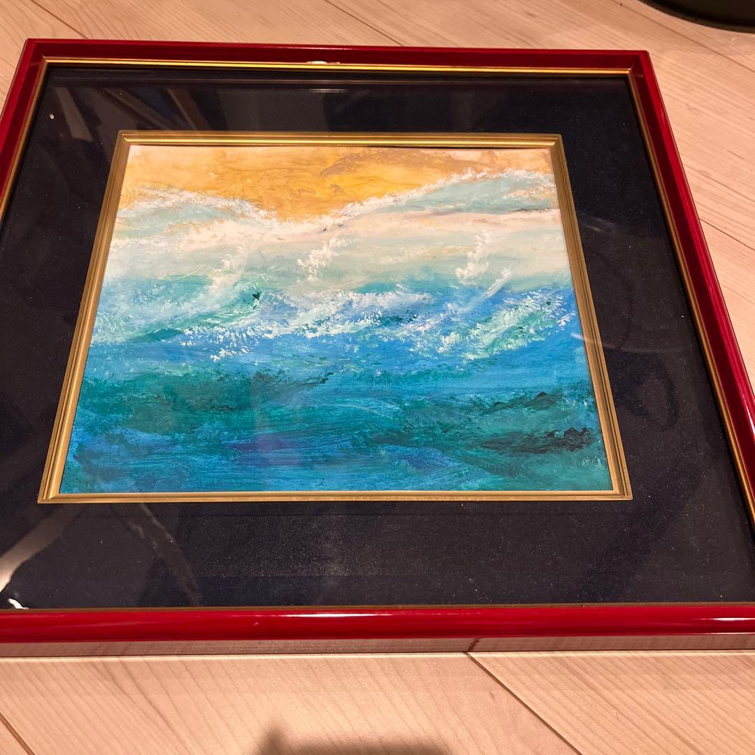 海の波 抽象画 27✖️25