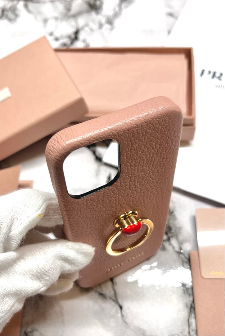 【新品未使用】miumiu iPhone12 mini ケース　スマホケース　3