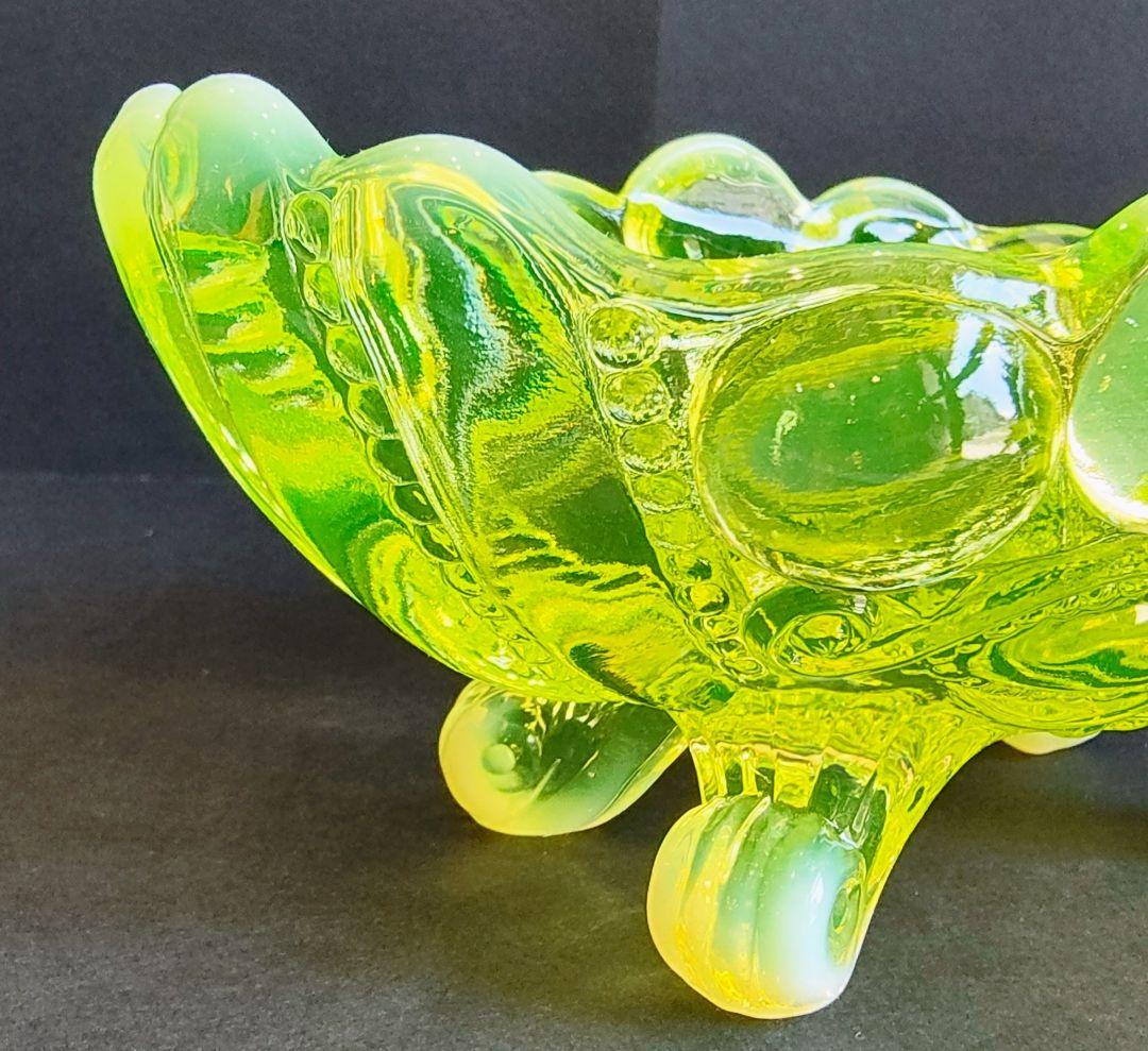 Mosser Glass Jam Dish モッサーグラス ウランガラス レトロ