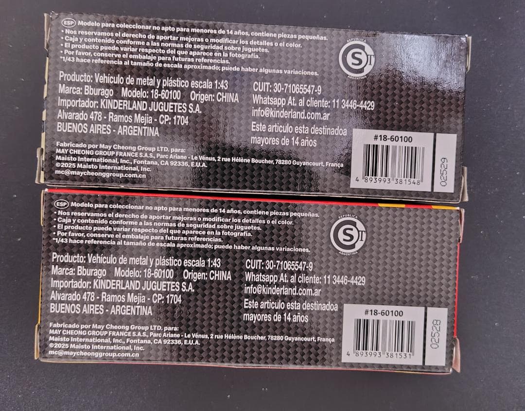 映画F1マクドナルドコラボ 1/43ミニカー ラテンアメリカ限定 2台セット