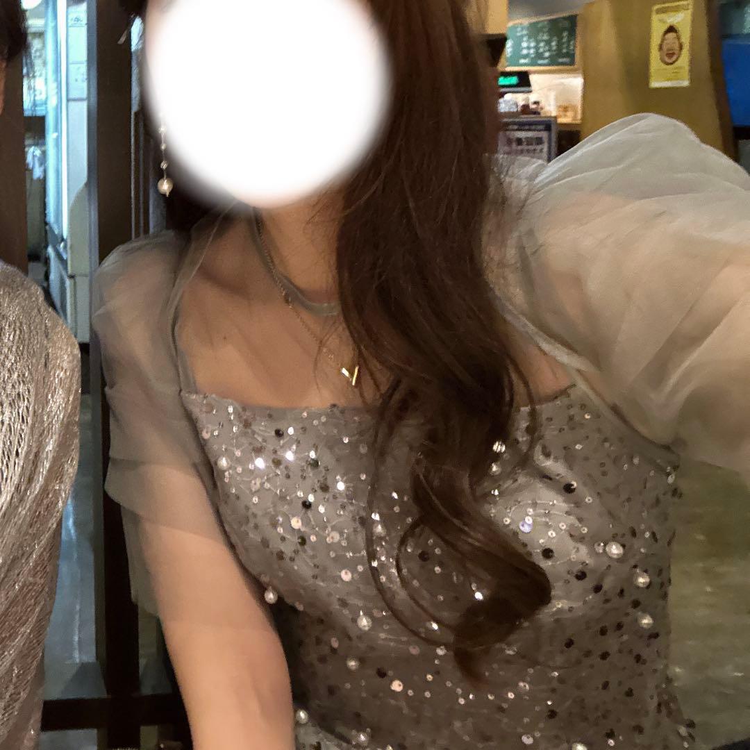 お値下げ中　leja ドレス　パール　スパンコール　結婚式　二次会