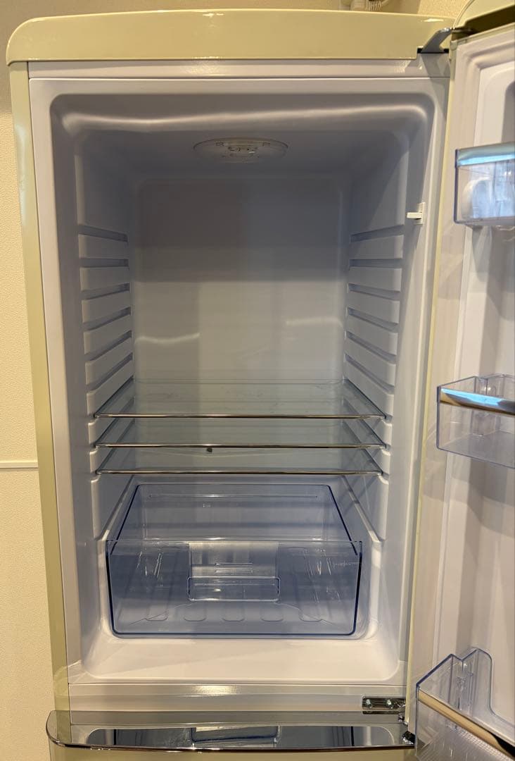 レトロスタイル ミント色 2ドア冷蔵庫