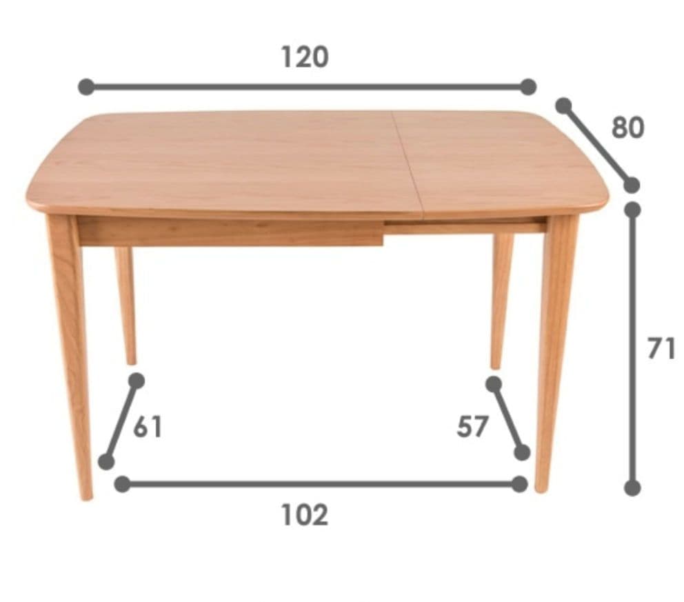 ニトリ　伸縮式ダイニングテーブル　CRD