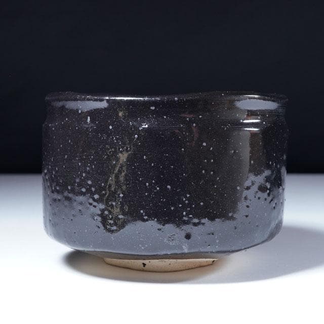 加藤光右衛門　瀬戸黒茶碗　共箱　茶道具　美濃陶