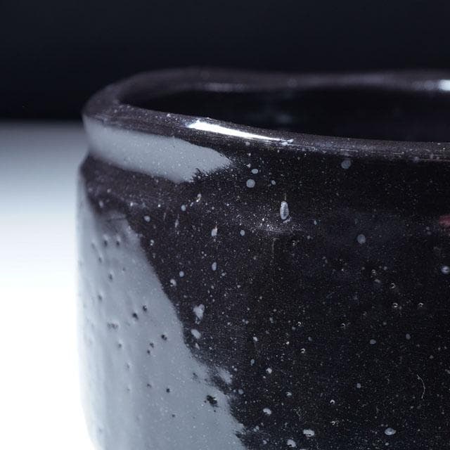 加藤光右衛門　瀬戸黒茶碗　共箱　茶道具　美濃陶