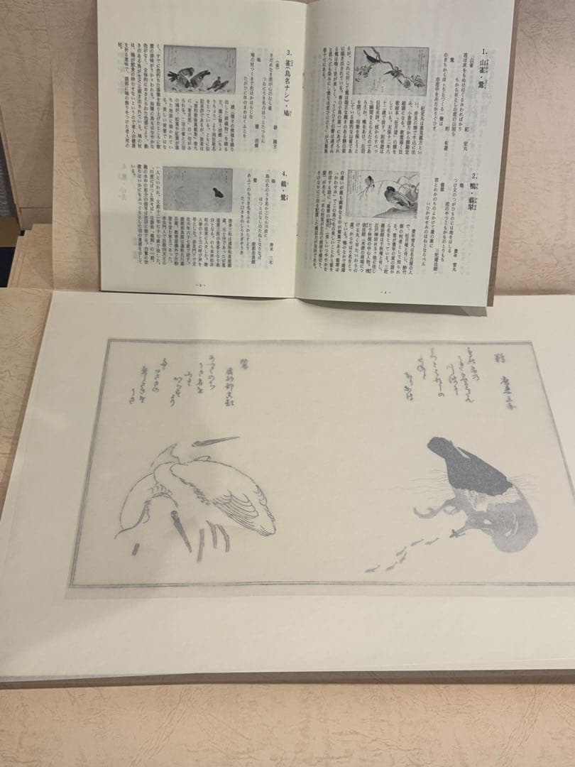 喜多川歌麿画 「絵本百千鳥」手摺木版画 計14枚 解説付