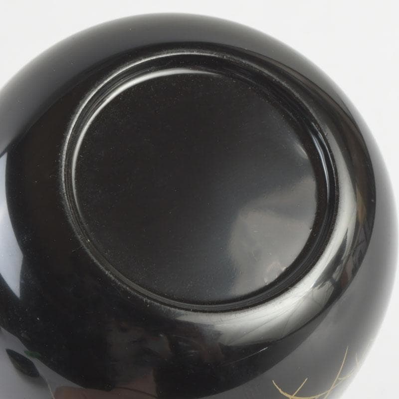 茶道具　智斎造　武蔵野蒔絵　中棗　共箱　V　9522