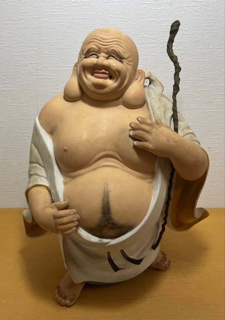 【置物】七福神　布袋様　陶器製　縁起物　アンティーク