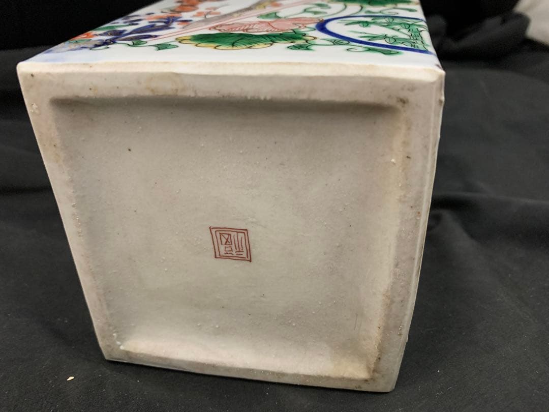 二重角福　美人画　色絵金彩　角瓶　壷　徳利　一輪挿し　古伊万里