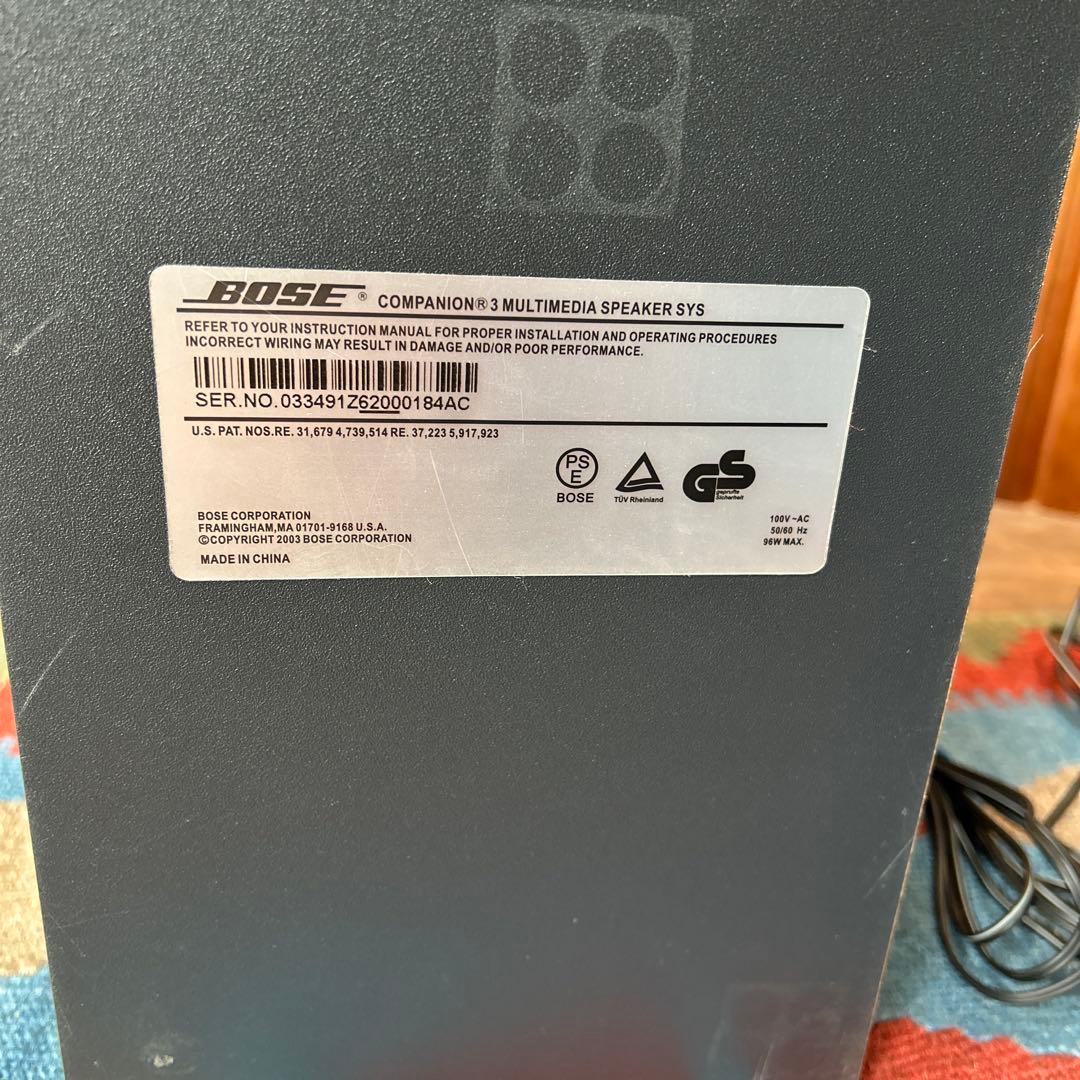 BOSE Companion 3 series Ⅱ 動作確認済み　スピーカー