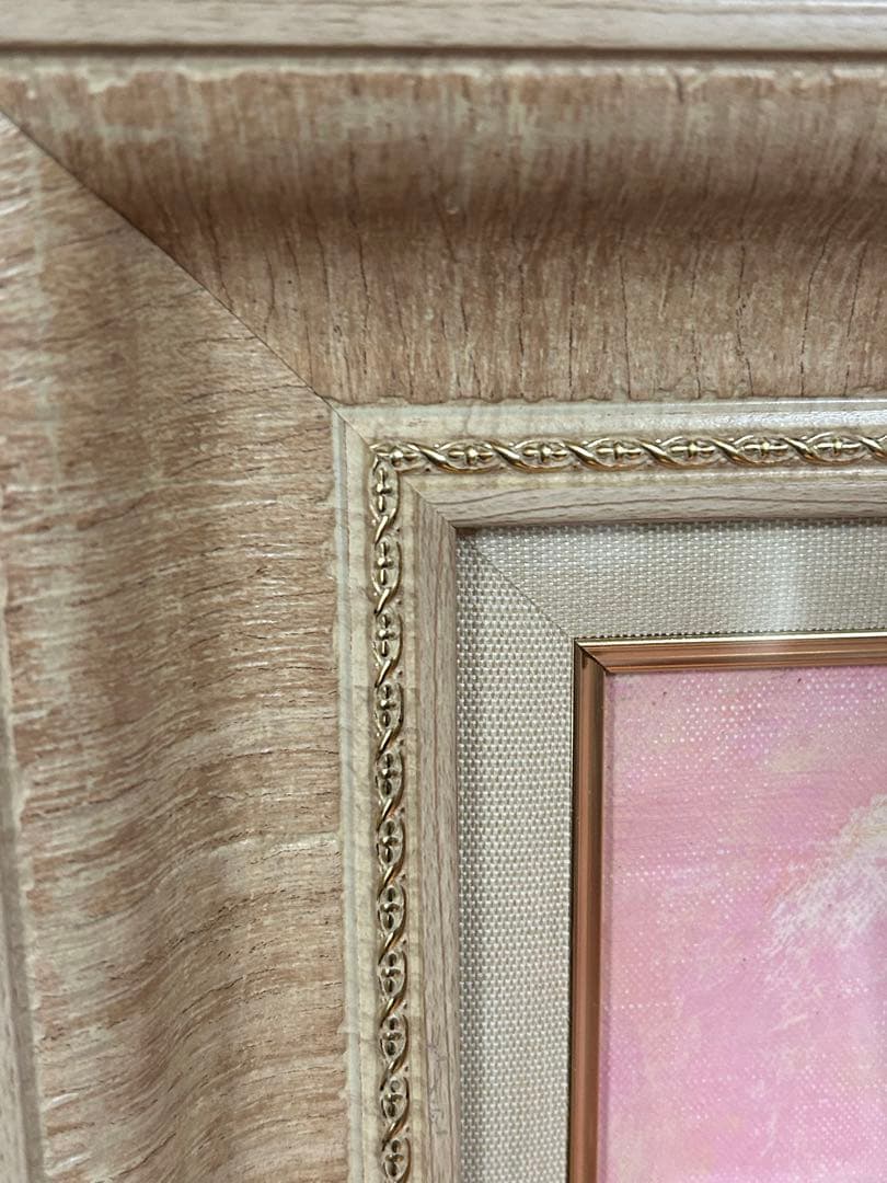 『屋根』　F8 油絵　素敵な額縁付き　肉筆　美術品　箱付き