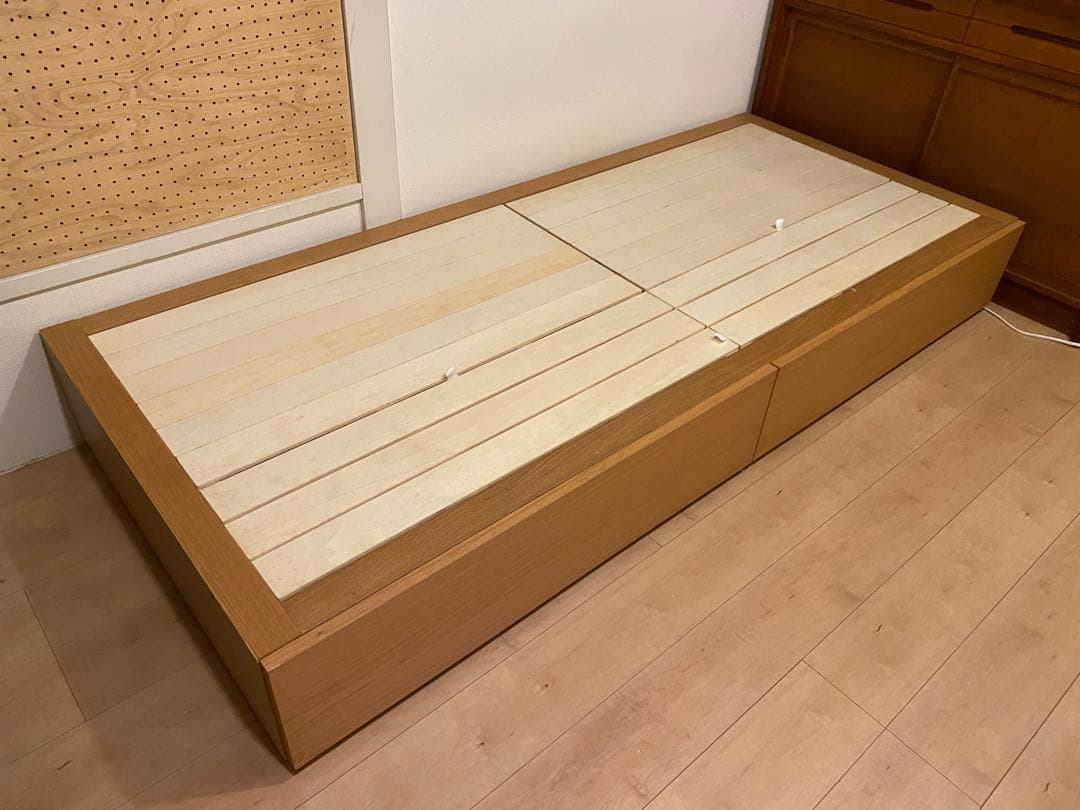 無料配送〜無印良品スモールベッド収納付unicoイームズLOWYAマニフレックス