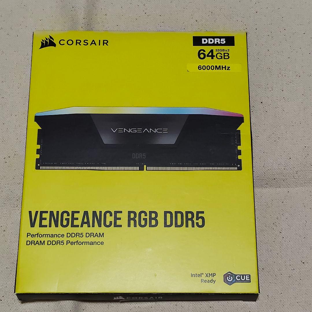 メモリー CORSAIR VENGEANCE RGB DDR5 64GB 6000MHz