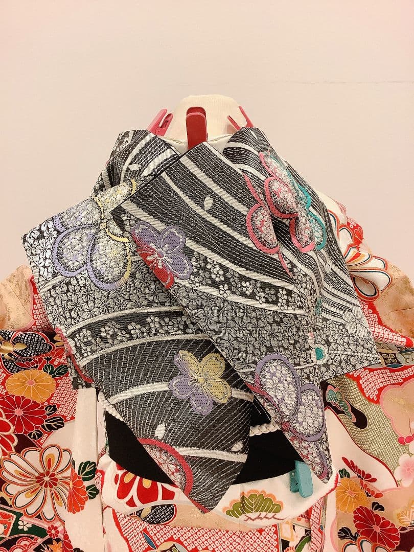 白地　上品な梅と菊の古典振袖フルセット