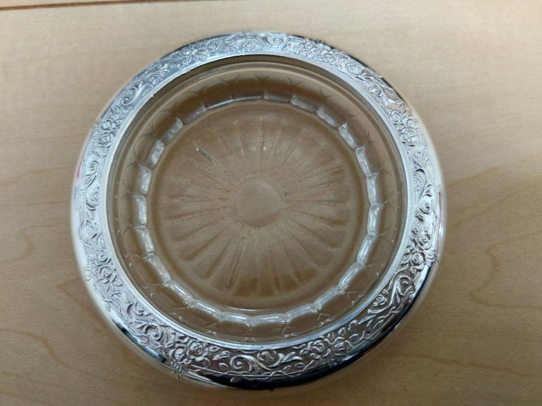 最終値下げ新品♦️銀細工 純銀コースター SILVER骨董 4個セット