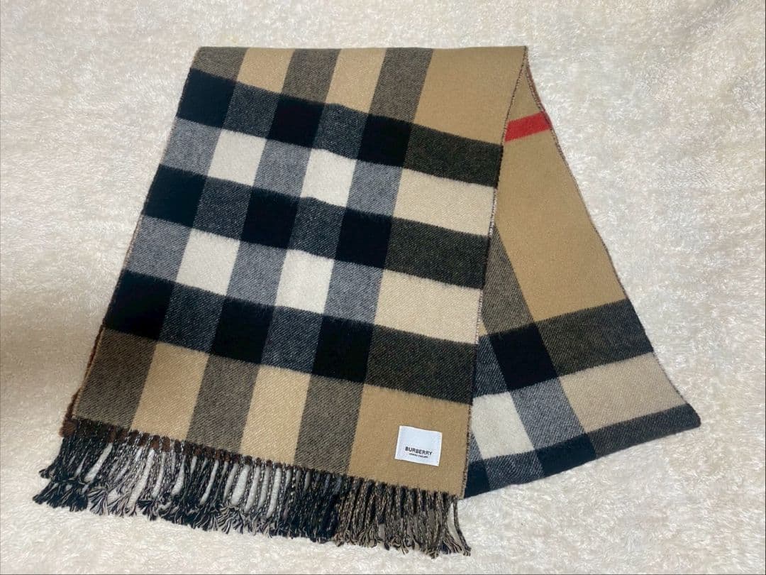 BURBERRY　リバーシブル　カシミヤマフラー