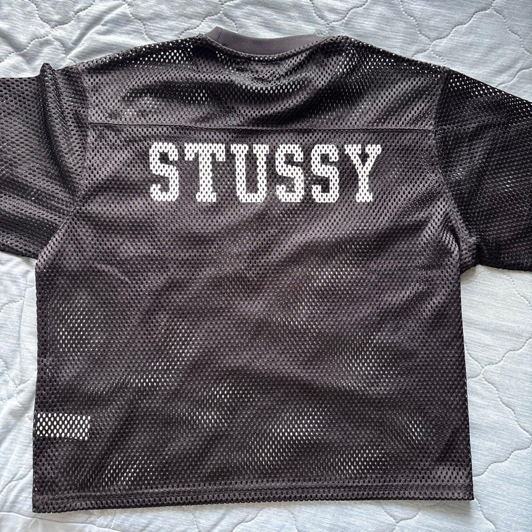 STUSSY TEAM JERSEY 80 ブラック　メッシュ M