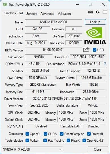合*3様 RTX A2000 全付属品完備 【S/N:**********055
