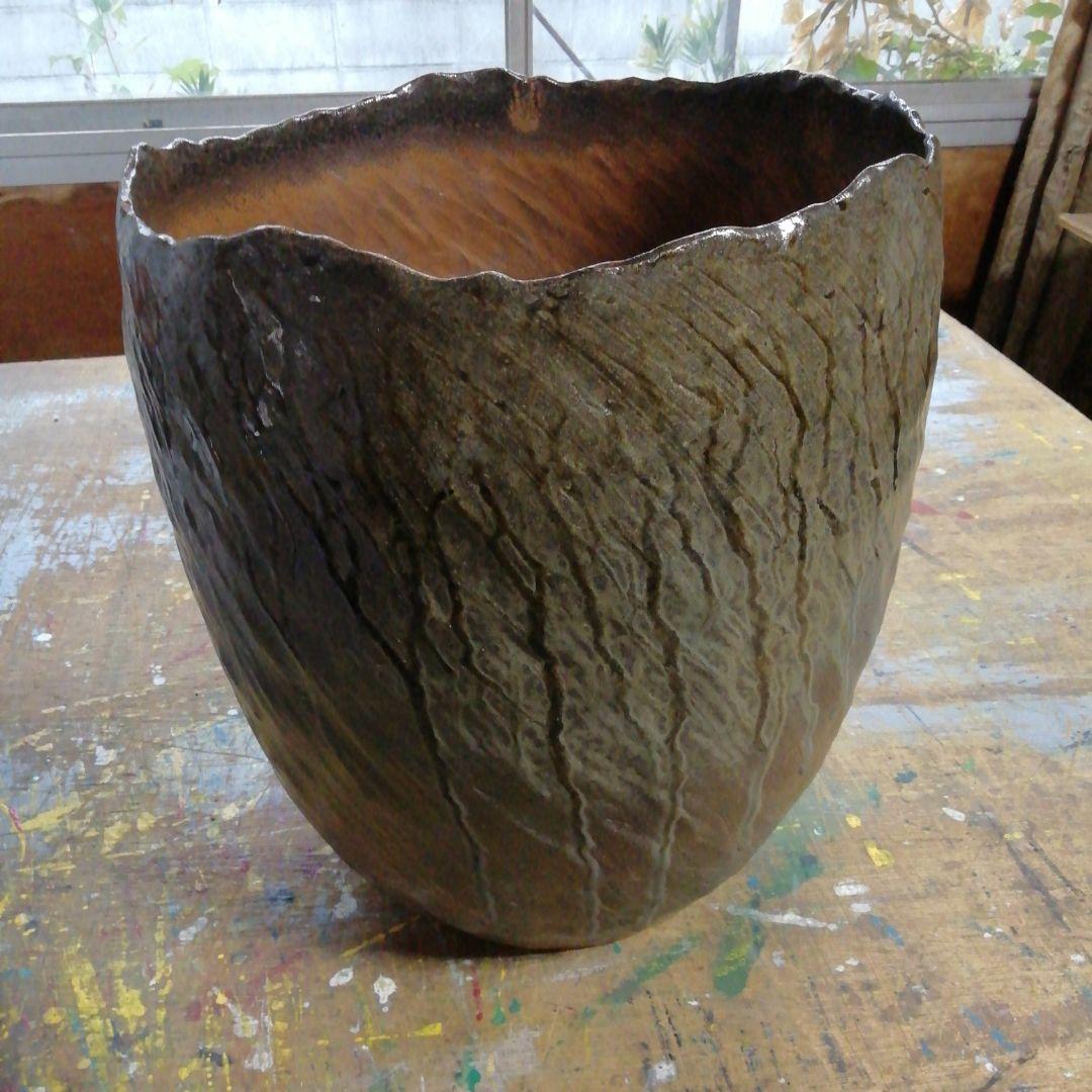 花瓶、メダカ入れ、陶器、壺、アート、インテリア、置物、芸術、骨董、盆栽鉢