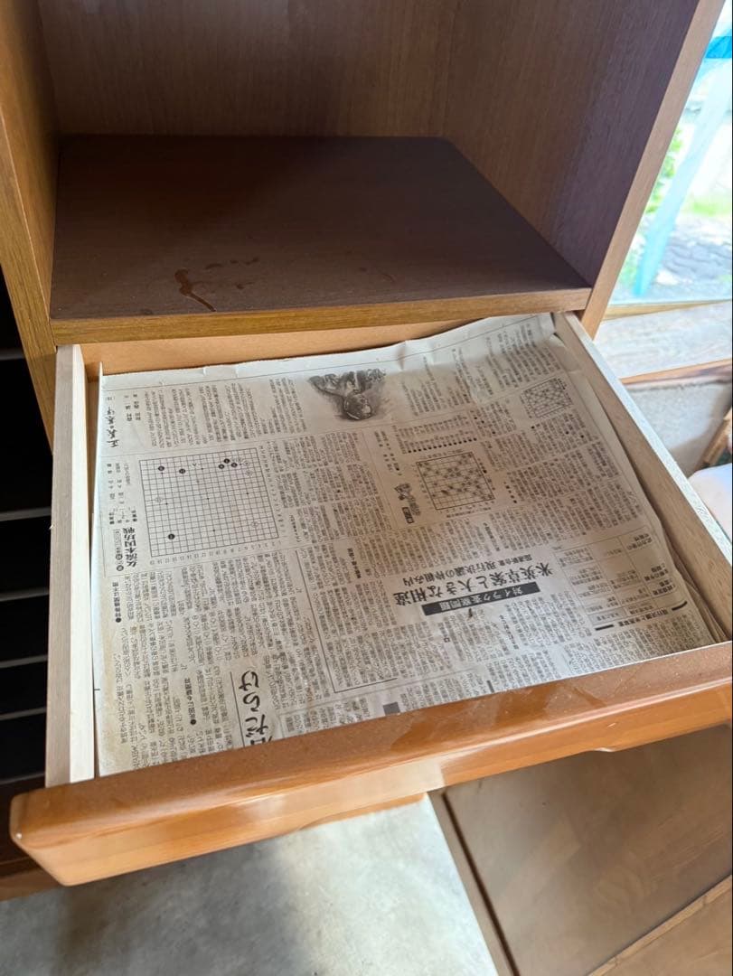 木製靴箱 棚付き 引き出しあり