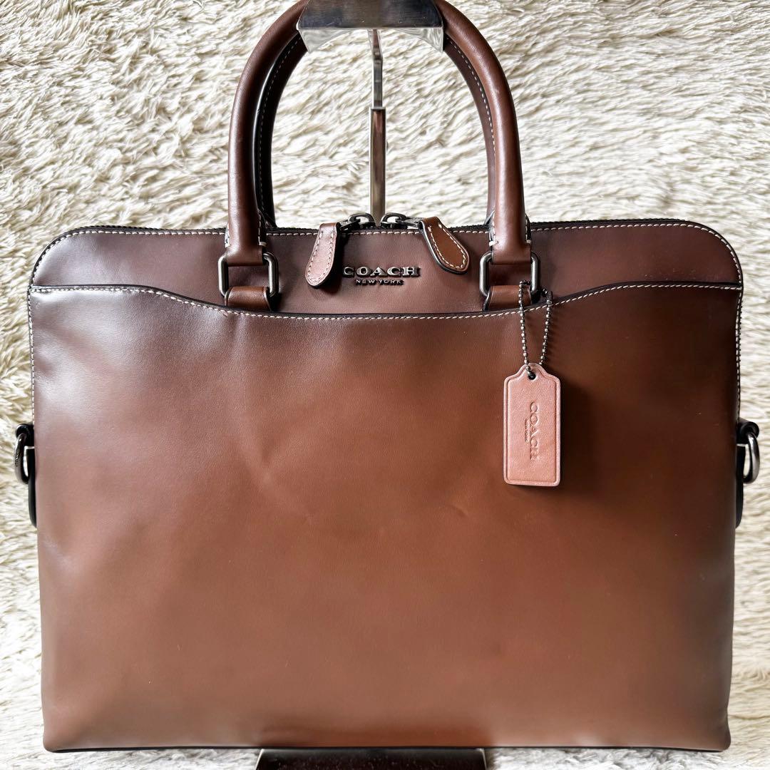 コーチ　ベケット　ポートフォリオ　スリム　ブリーフ　ビジネスバッグ　2way
