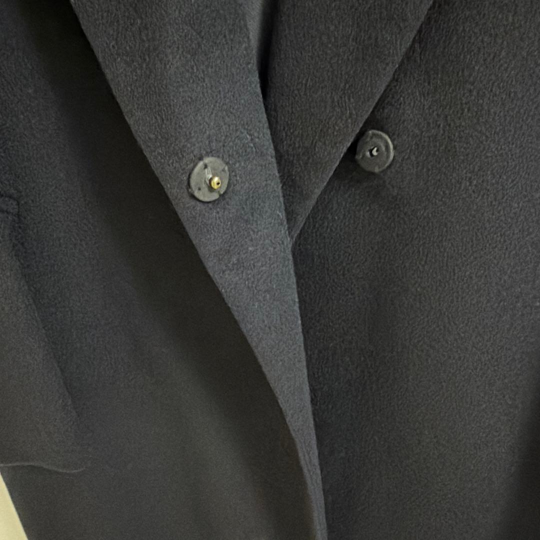 INDIVIインディヴィ　チェスターコート ブラック　カシミヤ