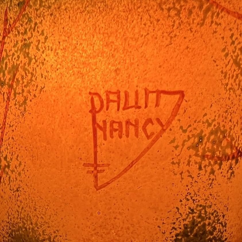 【証明書付】DaumNancyドームナンシーランプ エナメル彩　高さ10.5cm