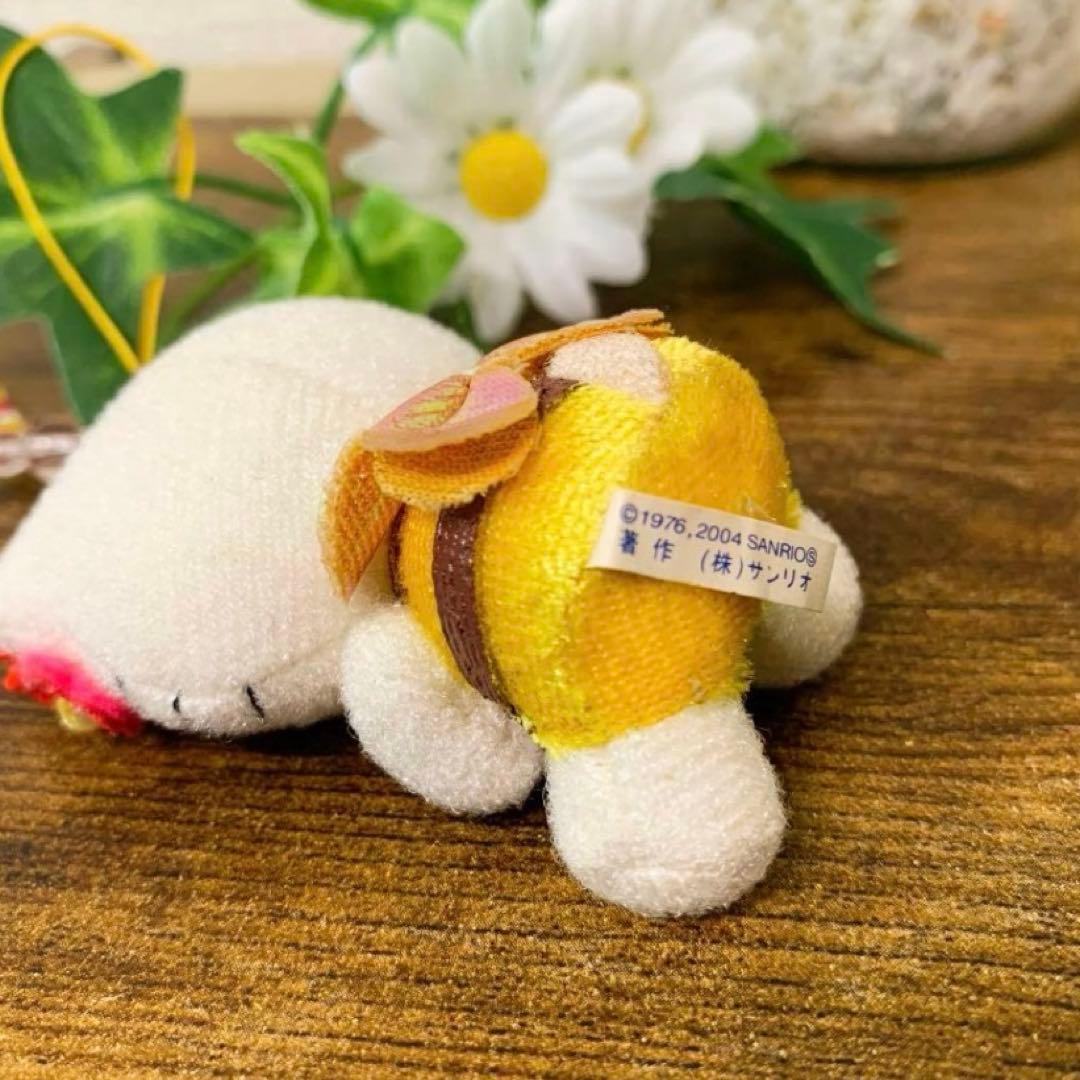 激レア　ハローキティ ミツバチ マスコットビーズ付き　キーホルダー ストラップ