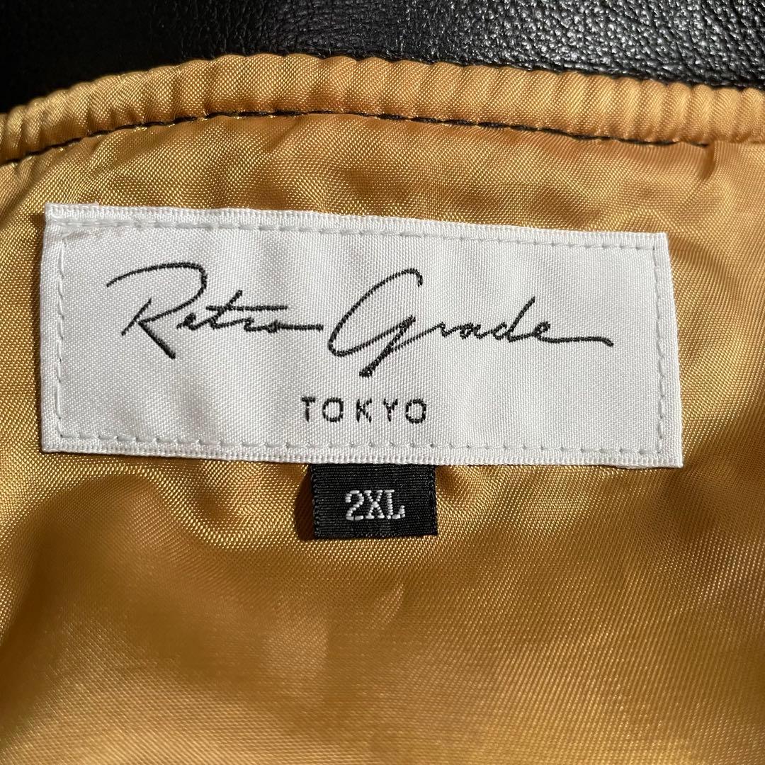 上野商会 レトログレード シングルライダースジャケット ラムレザー