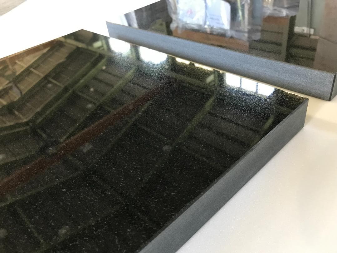 天然黒御影石 オーディオボード●280×250×25● 2枚　ペア●送料無料