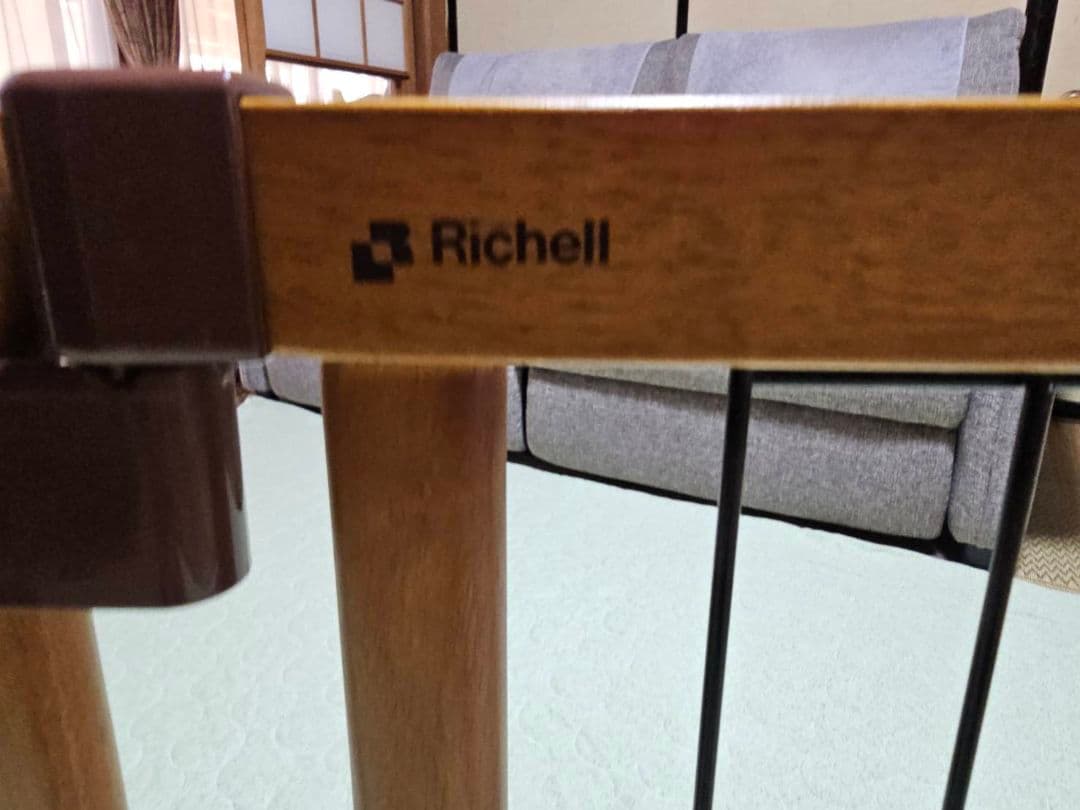 Richell リッチェル 木製置くだけドア付きゲートL