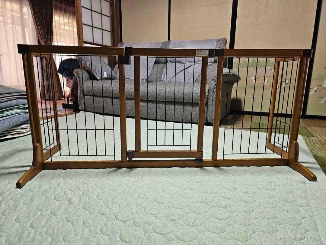 Richell リッチェル 木製置くだけドア付きゲートL