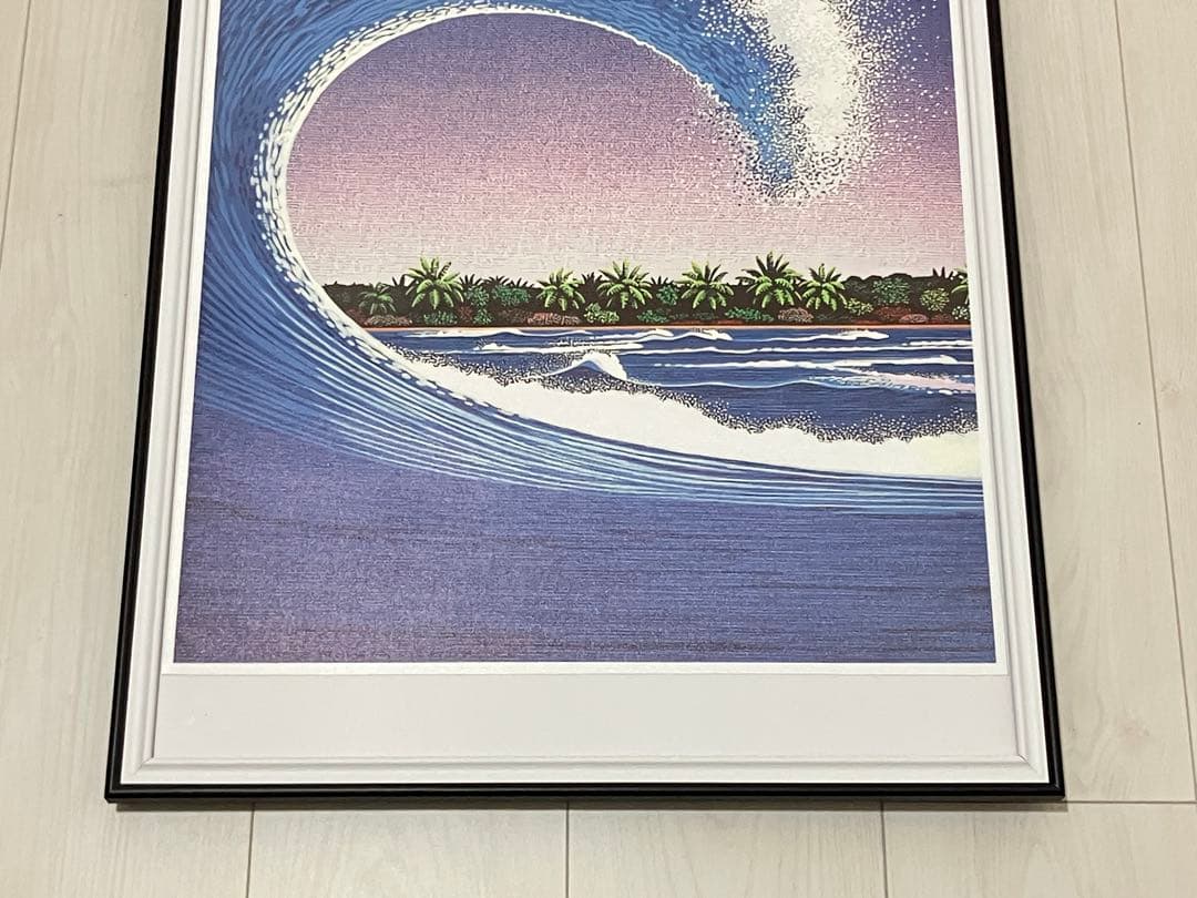 【額縁付き】 永井博（Hiroshi Nagai） A2ポスター 波