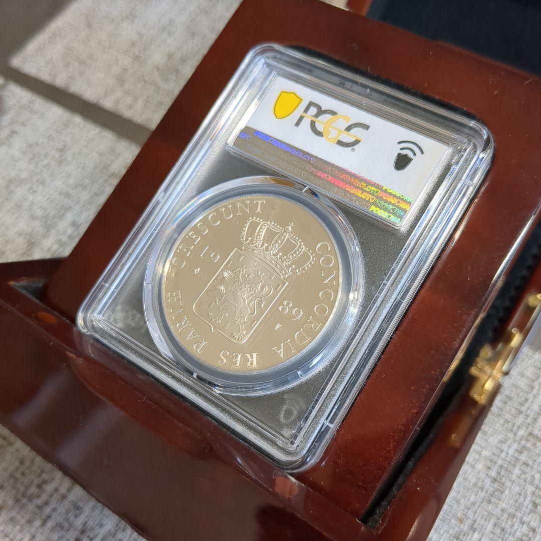 1989 オランダ ダカット銀貨 PCGS PR69 DCAM