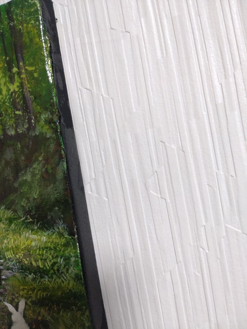 兎の油絵【廃線とウサギ】1点物/油彩画/絵画/F3号キャンバス