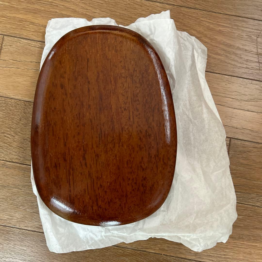 中国骨董大きめ端州石 【中国端渓麻子坑細工彫刻双鳳菊花図貴重紫端古硯】新品未使用