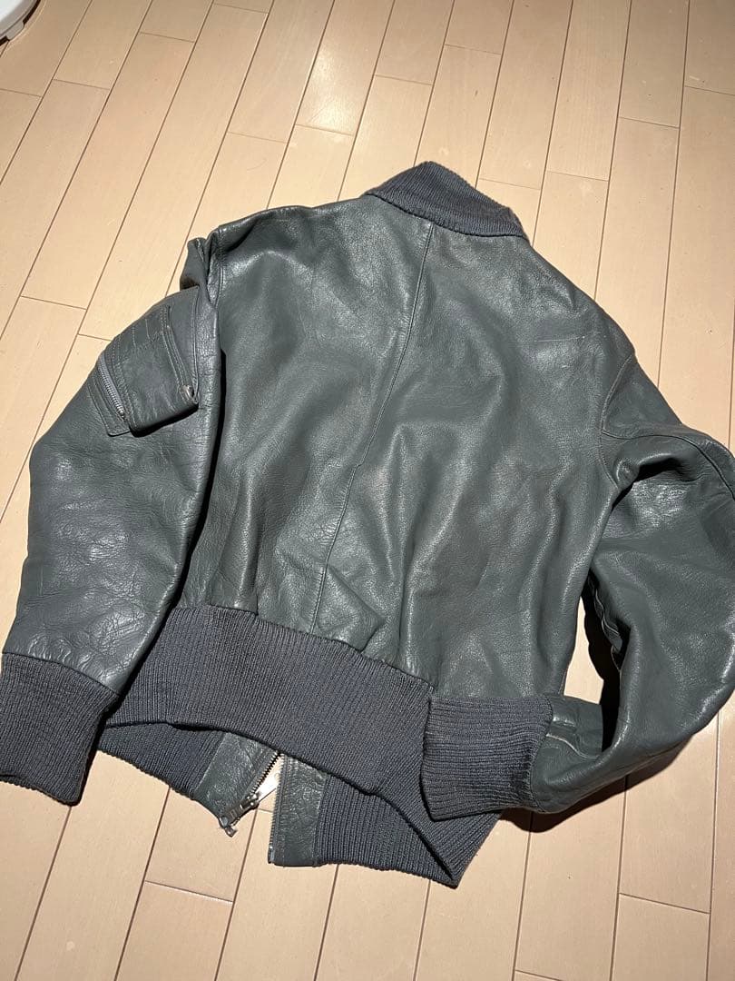 80sドイツ軍フライトジャケット、レザージャケット