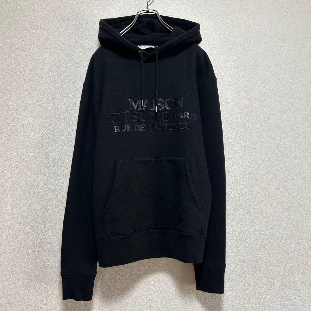 MAISON KITSUNE メゾンキツネ パーカー オールブラック ウール混