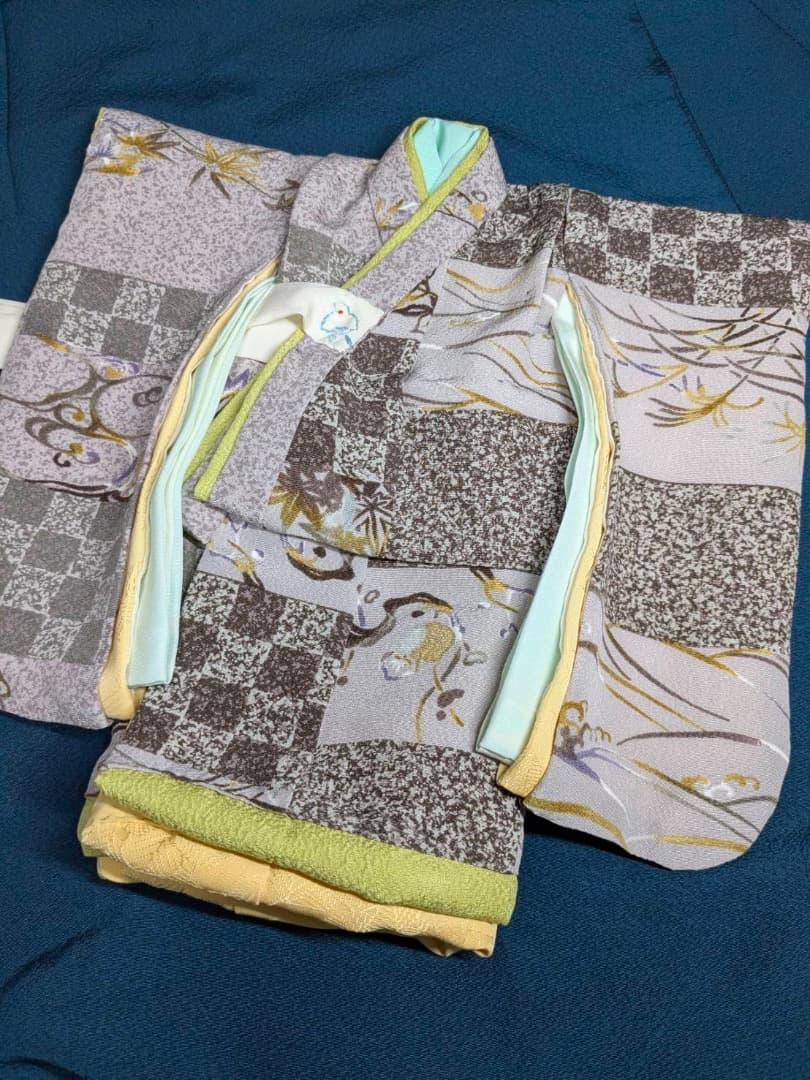 [静] 市松人形 男の子10号サイズの着物と長襦袢のセット