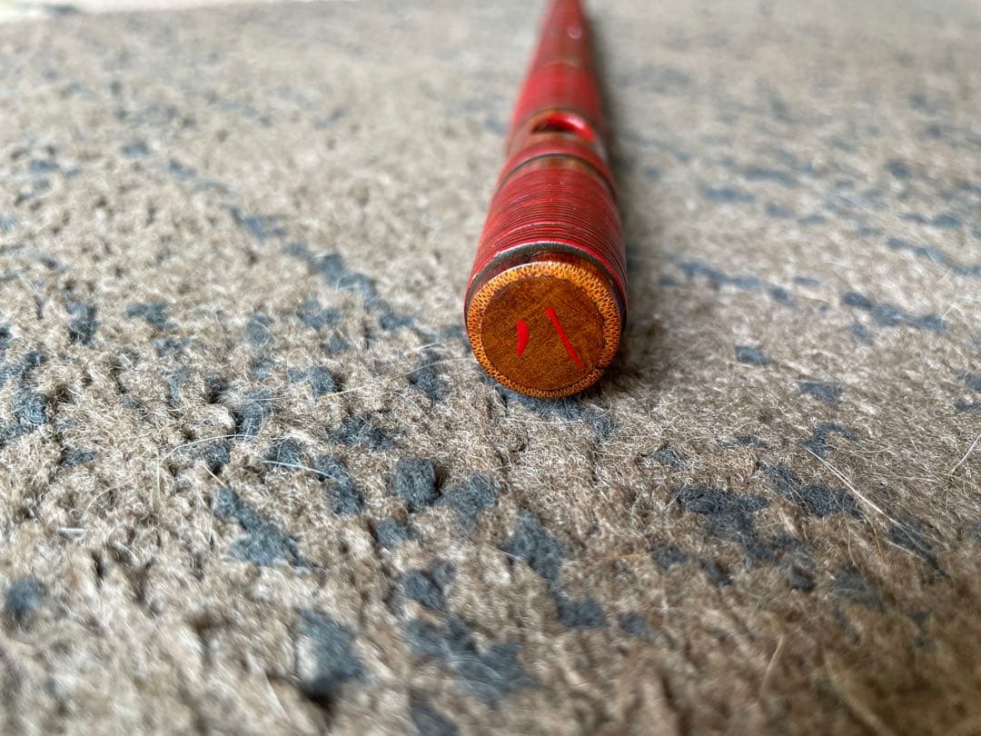 篠笛　蘭情管　唄用（ドレミ）朱総藤巻 八本調子