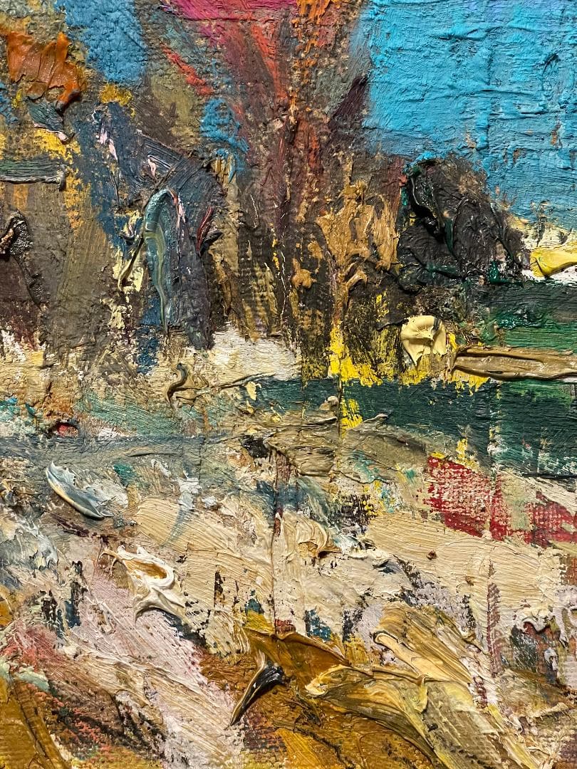 ま*も様 「真作」太佐寿一郎　風景画　油彩画　額装　サイン有り　F6号