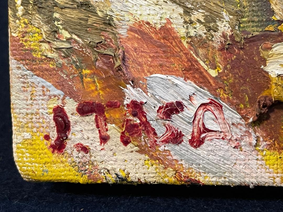 ま*も様 「真作」太佐寿一郎　風景画　油彩画　額装　サイン有り　F6号