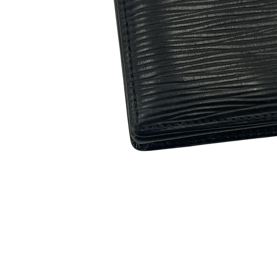 ルイヴィトン　ポルトモネ　ボワット　ケース　エピ　小銭入れ　ロゴ型押し　黒