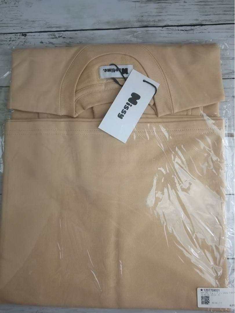 Naptime フォトプリントBIG Tシャツ(ベージュ)