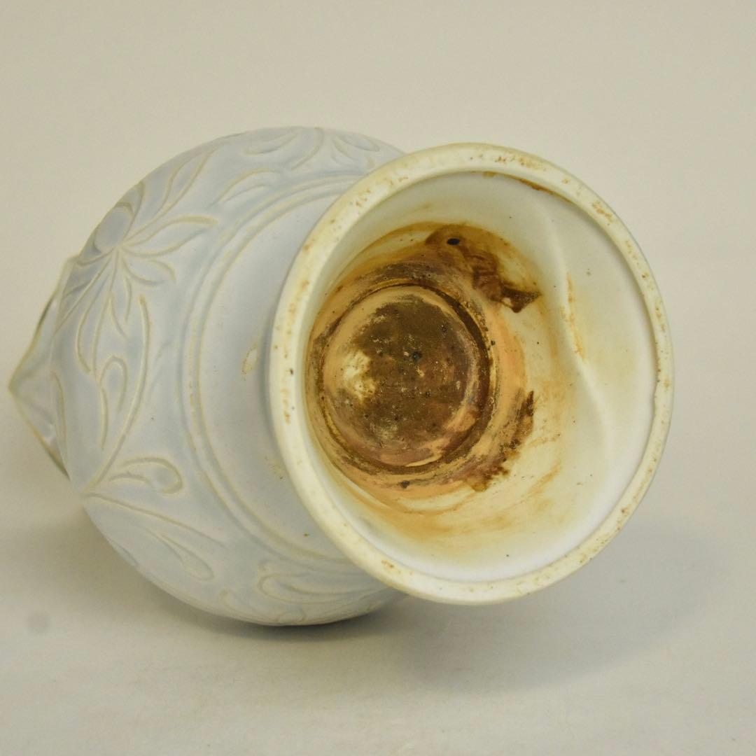 北宋　景徳鎮　青白磁　蓮華文瓶　中国陶磁器