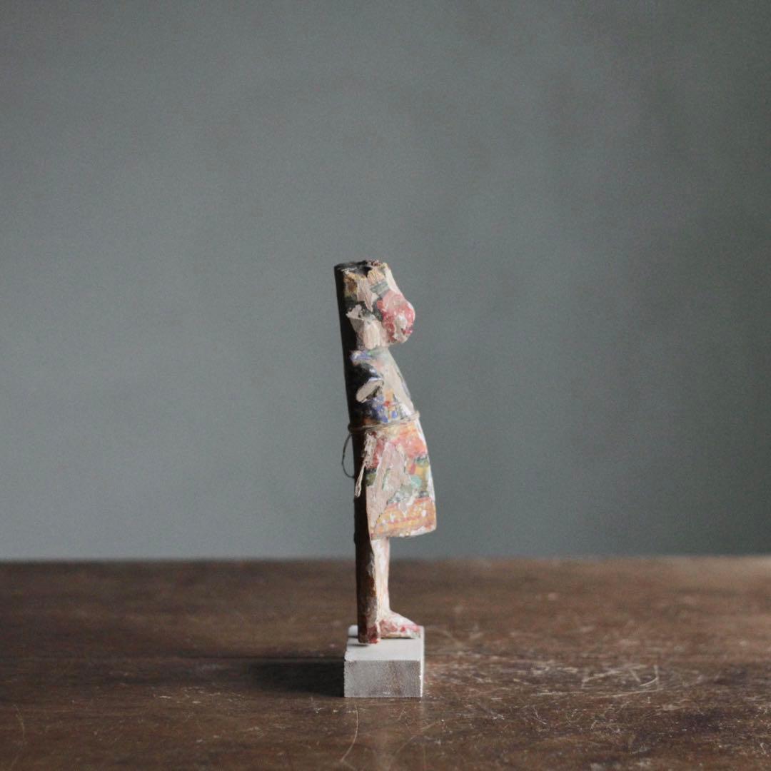 古作 木彫 サヌマーン像 インド 猿の神様 古道具 アンティーク オブジェ