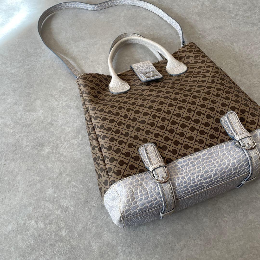 美品【希少】GHERARDINI ゲラルディーニ クロコ レザー トートバッグ